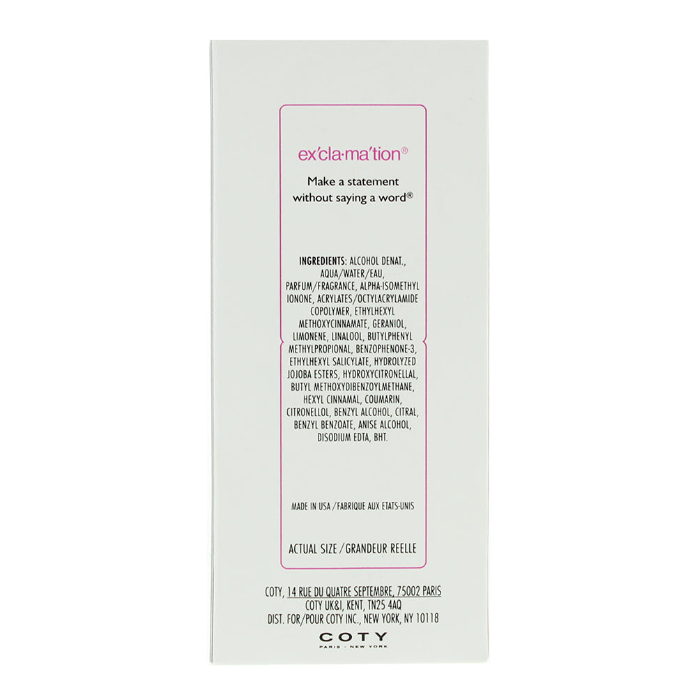 Coty Ex'cla·Ma'tion Cologne 11ml