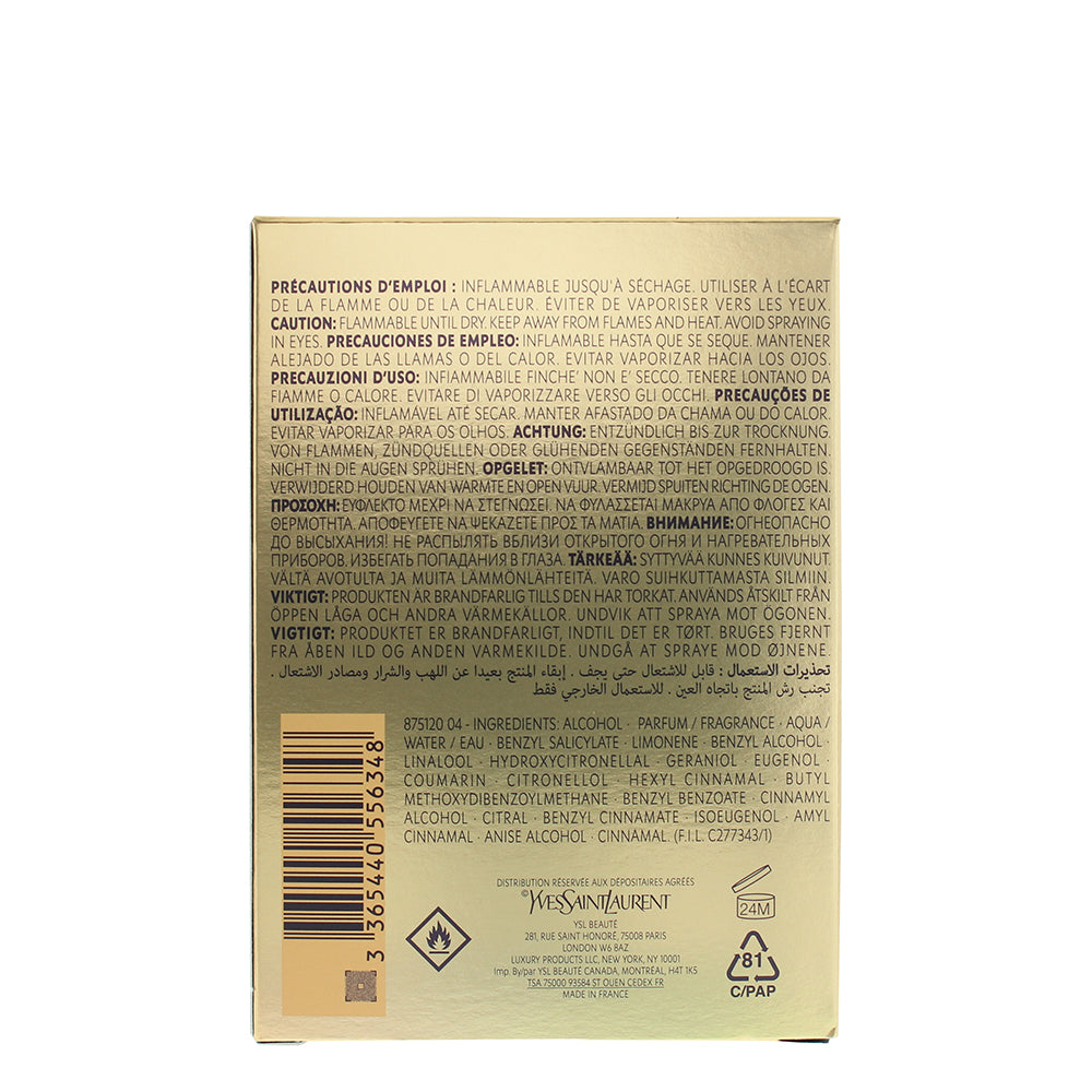 Yves Saint Laurent Opium Eau de Parfum 50ml - Ingredients