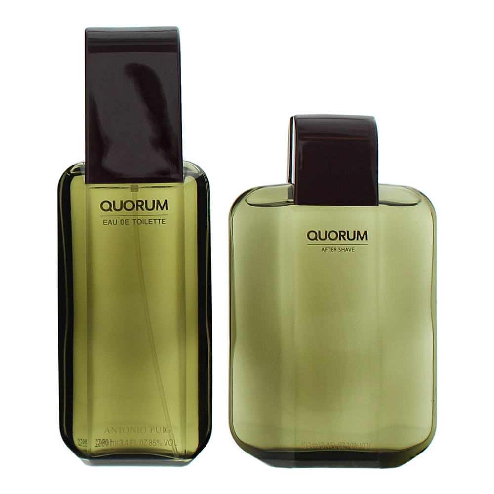 Antonio Puig Quorum 2 Piece Gift Set: Eau de Toilette 100ml - Aftershave 100ml - Product