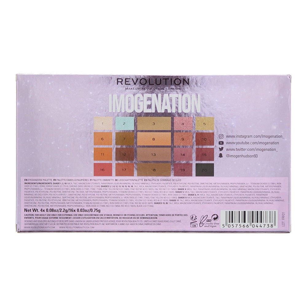 Revolution Imogenation Eye Shadow Palette 4 x 2.2g - 16 x 0.75g