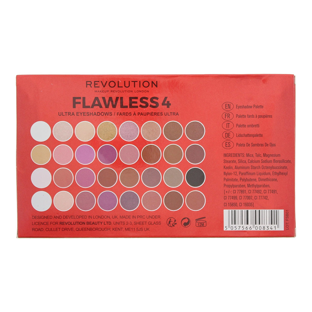 Revolution Flawless 4 Eye Shadow Palette 32 x 0.625g