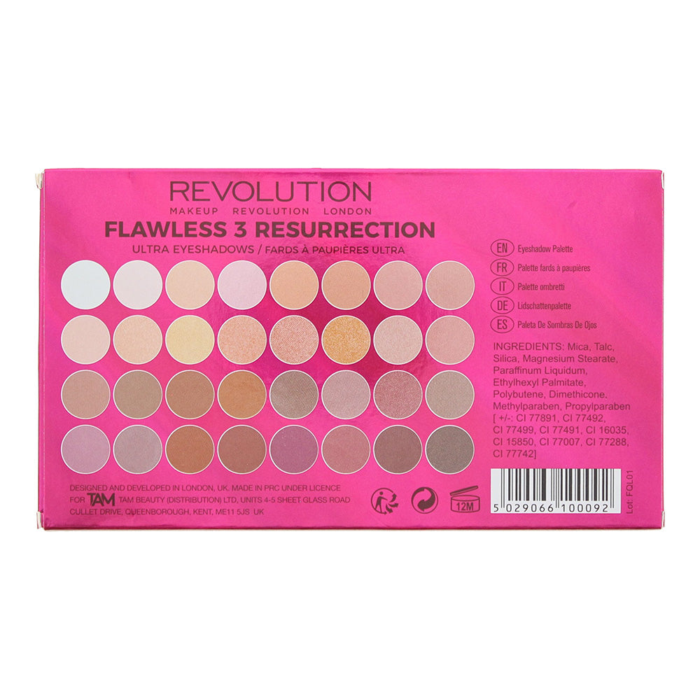 Revolution Flawless 3 Resurrection Eye Shadow Palette 32 x 0.625g