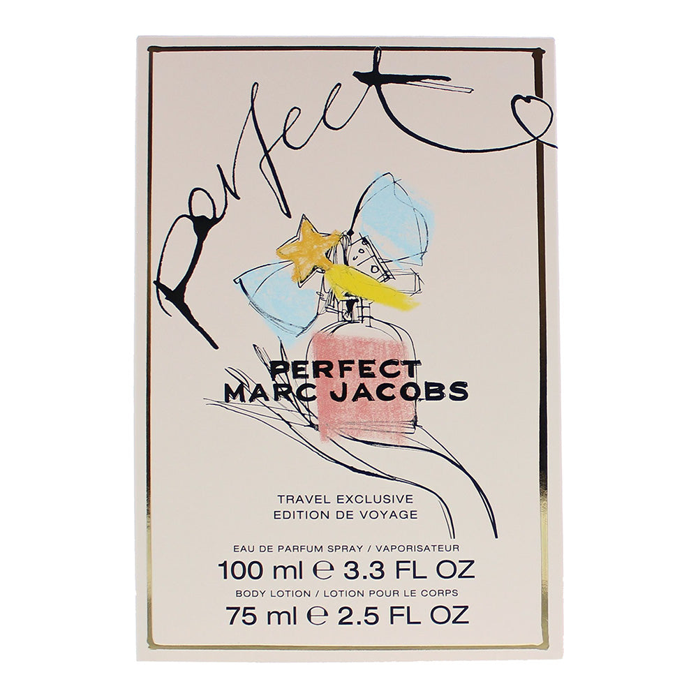 Marc Jacobs Perfect 2 Piece Gift Set: Eau de Parfum 100ml - Body Lotion 75ml - Box