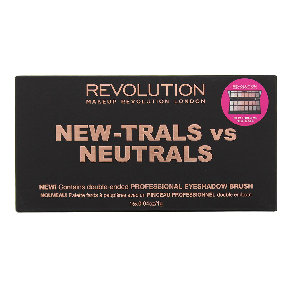 Revolution New-Trals Vs Neutrals Eye Shadow Palette 16 x 1g - Box
