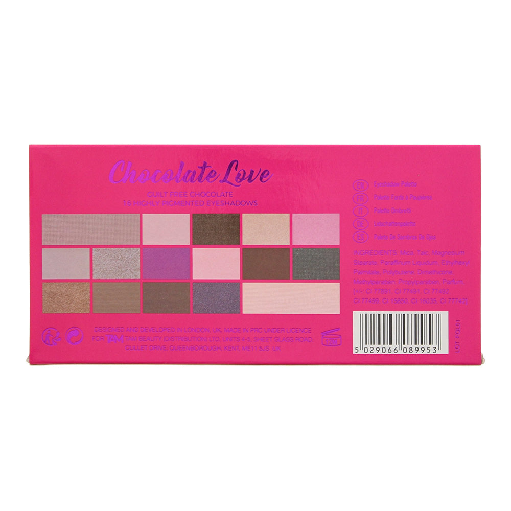 Revolution I Heart Makeup Chocolate Love Eye Shadow Palette 14 x 1.22g - 2 x 2.44g