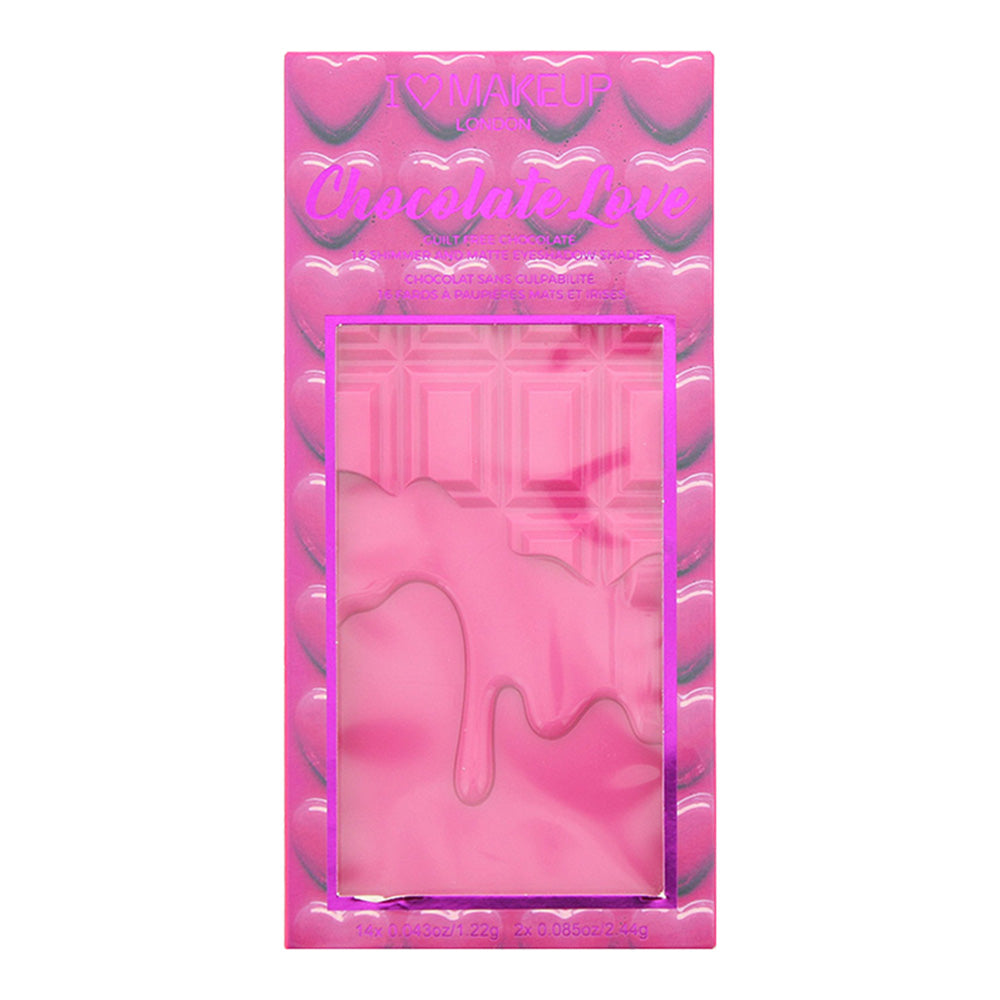 Revolution I Heart Makeup Chocolate Love Eye Shadow Palette 14 x 1.22g - 2 x 2.44g - Box
