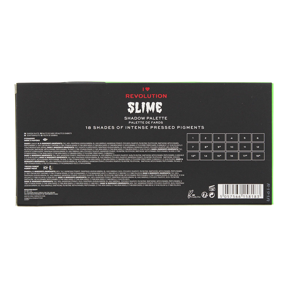 Revolution I Heart Revolution Slime Eye Shadow Palette 18 x 1g