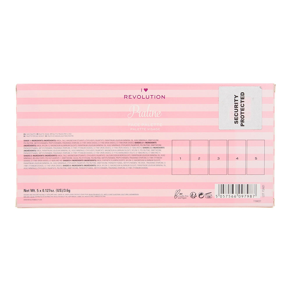 Revolution I Heart Revolution Praline Highlighting Palette 5 x 3.6g