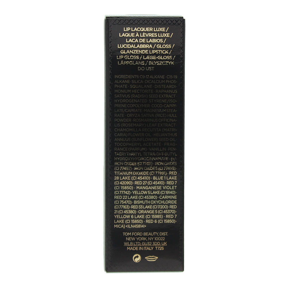 Tom Ford Lip Lacquer Luxe 08 Overpower Liquid Lipstick 6ml - Ingredients