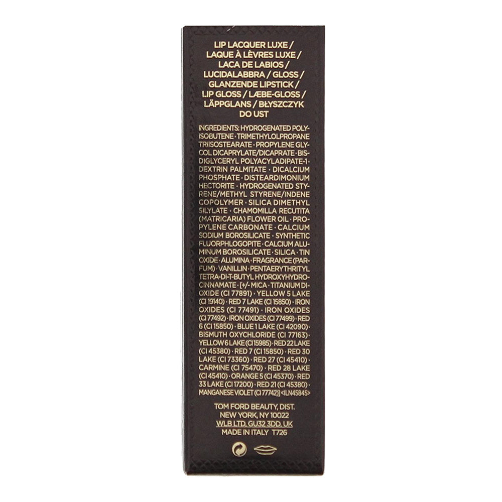 Tom Ford Lip Lacquer Luxe 05 Unzip Vinyl Liquid Lipstick 6ml - Ingredients