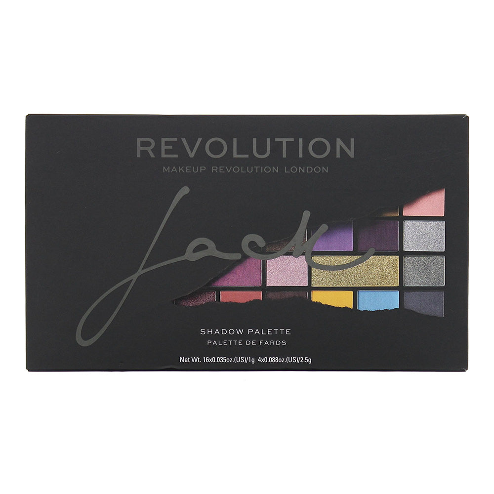 Revolution Jack Eye Shadow Palette 16 x 1g, 4 x 2.5g - Box