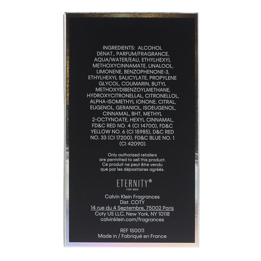 Calvin Klein Eternity For Men Flame Eau de Toilette 50ml - Ingredients