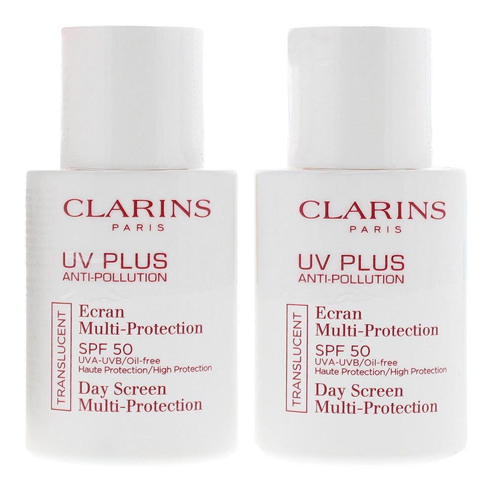 Clarins UV Plus Anti-Pollution Duo 2 Piece Gift Set: 2 x Translucent Day Screen 30ml SPF 50 - Product