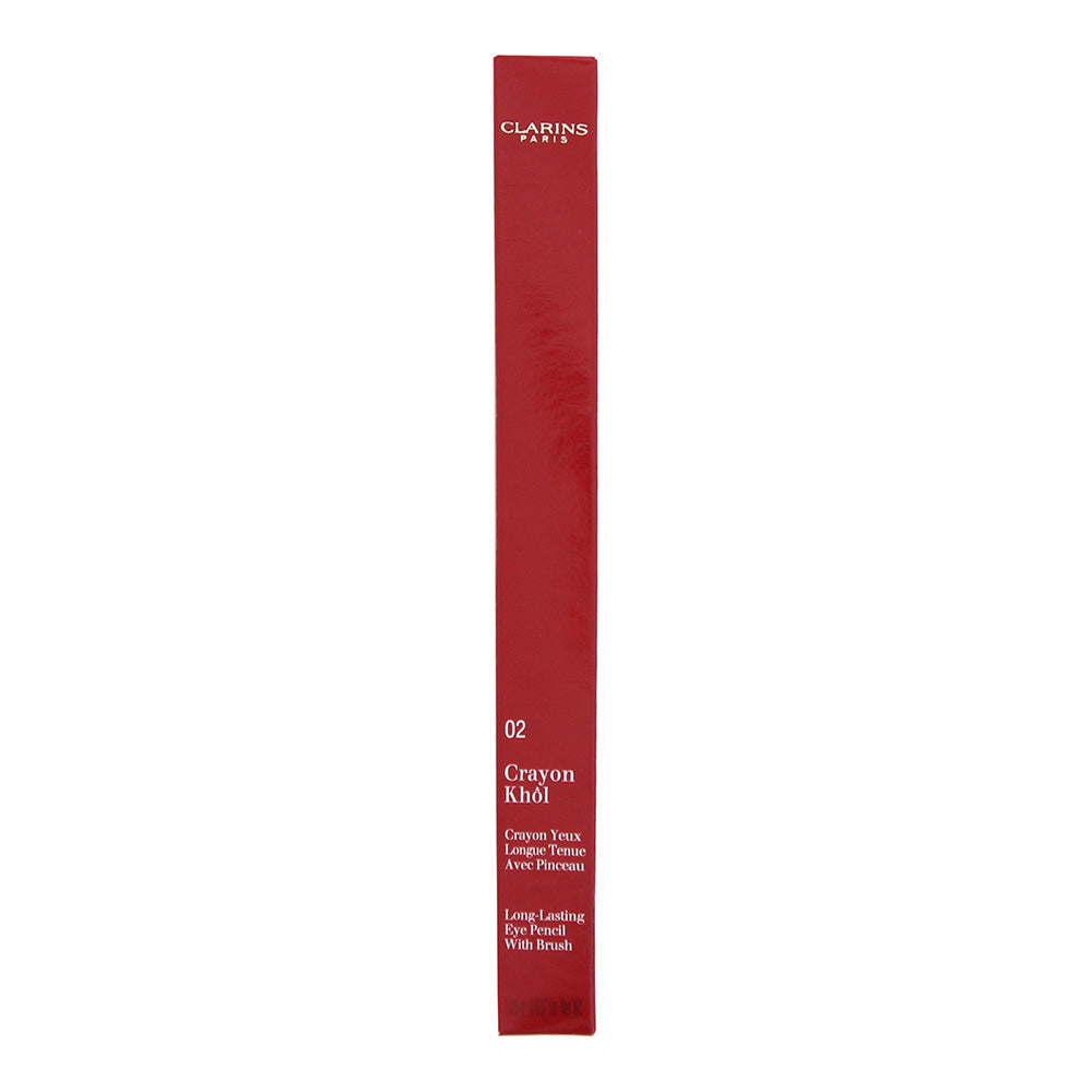 Clarins Crayon Khôl Long-Lasting Eye Pencil With Brush 02 Intense Brown 1.5g  - Box
