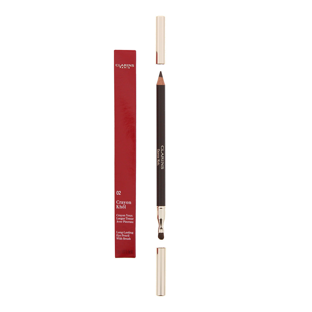 Clarins Crayon Khôl Long-Lasting Eye Pencil With Brush 02 Intense Brown 1.5g 