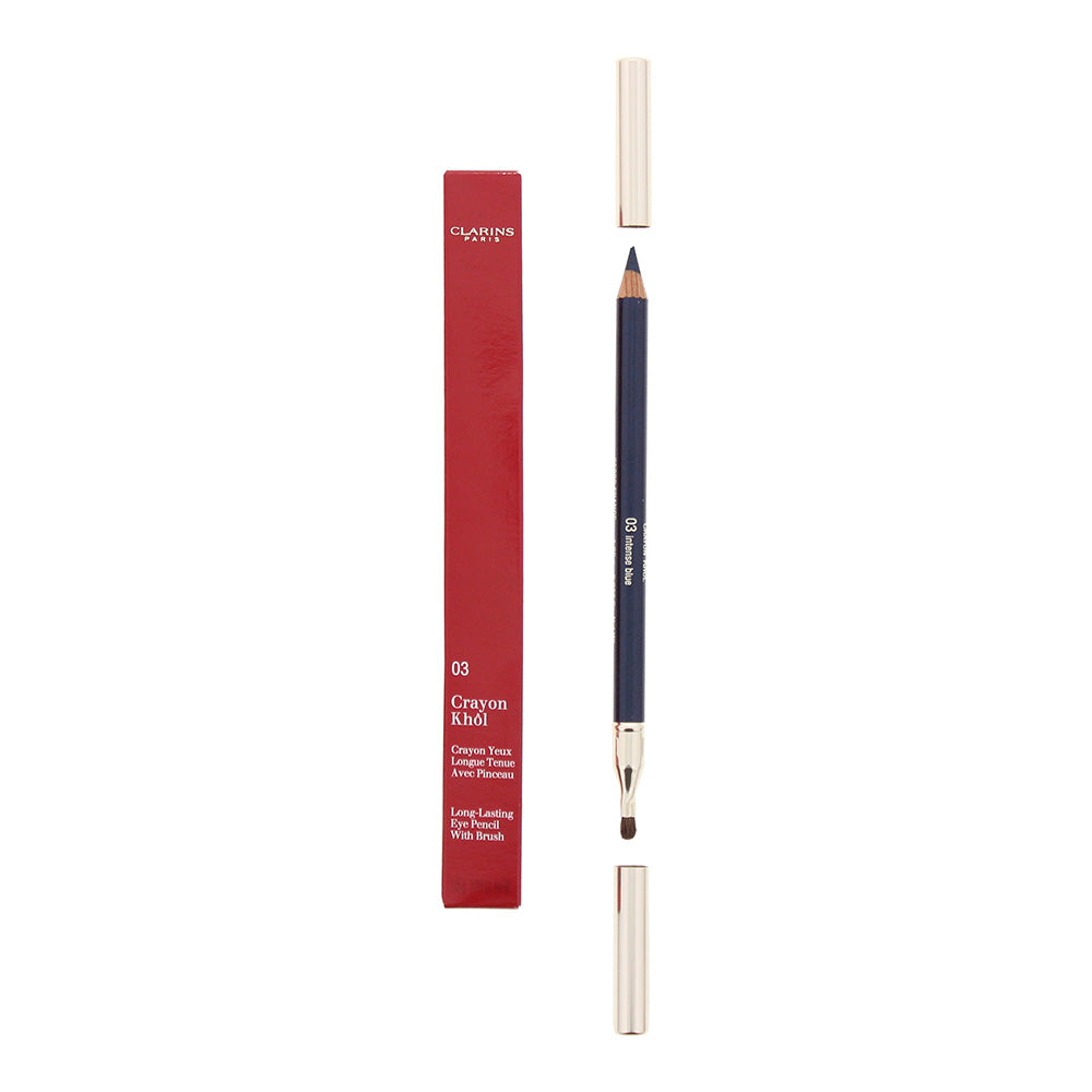 Clarins Crayon Khôl Long Lasting Eye Pencil With Brush 03 Intense Blue 1.05g 