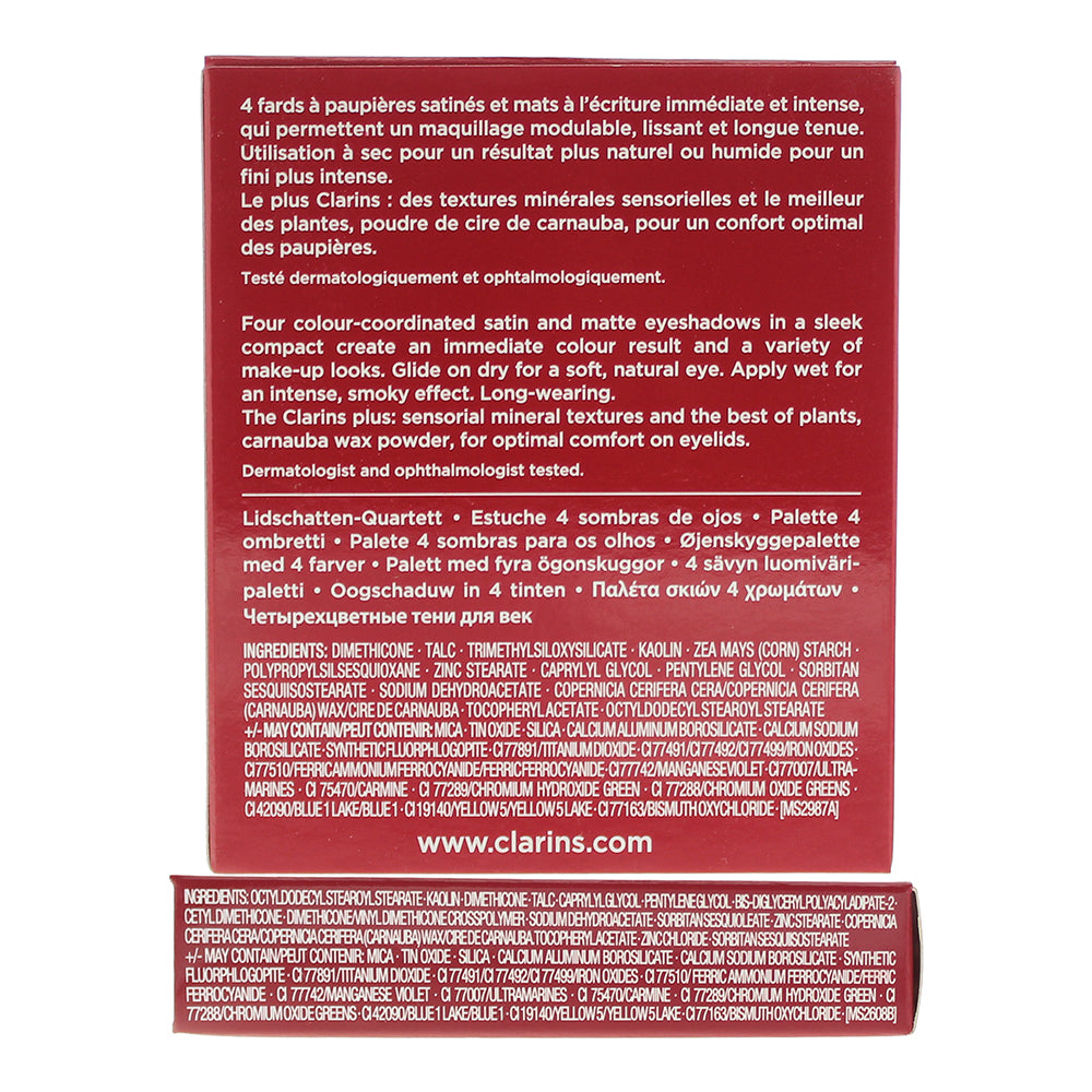 Clarins 4 Colour Wet & Dry Eyeshadow Palette No.3 Brown 6.8g