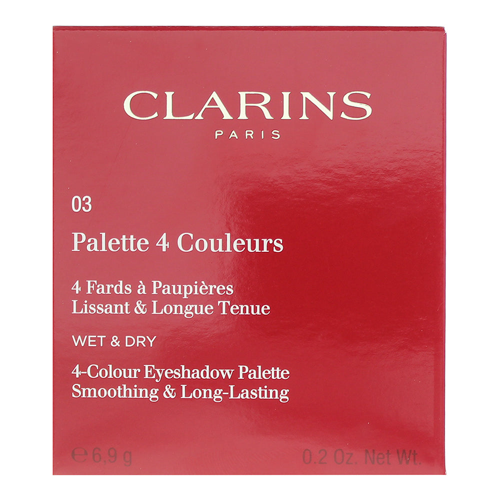 Clarins 4 Colour Wet & Dry Eyeshadow Palette No.3 Brown 6.8g - Box