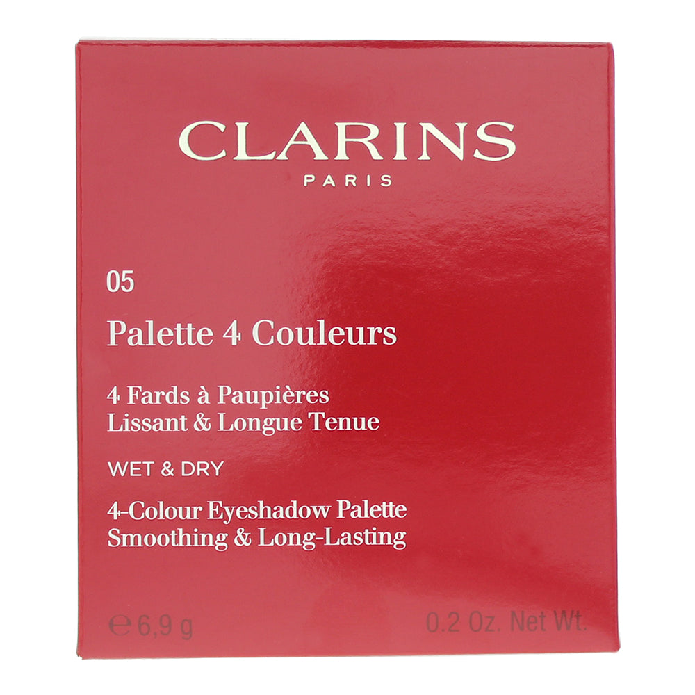 Clarins 4 Colour Wet & Dry Eyeshadow Palette No.05 Smokey 6.8g - Box