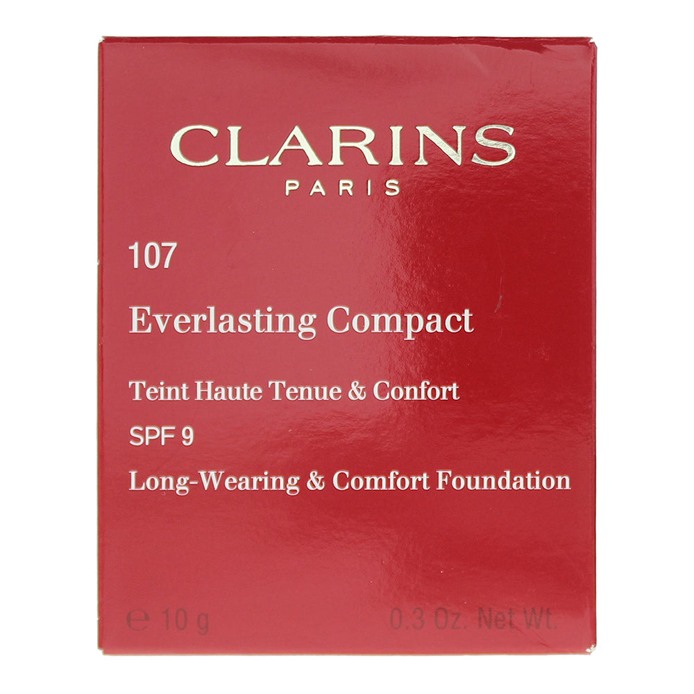 Clarins Everlasting Compact No.107 Beige Foundation 10g - Box