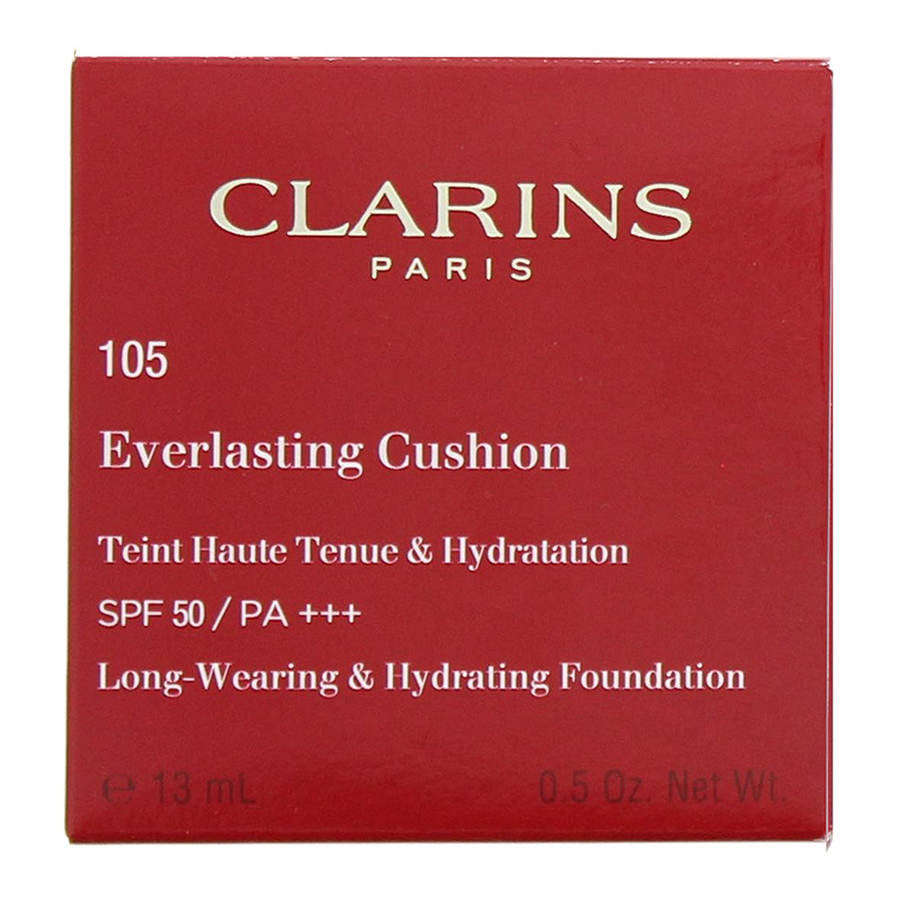 Clarins Everlasting Cushion Foundation Spf 50 105 Nude 13ml - Box