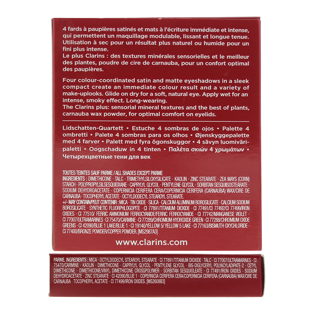 Clarins 4 Colour Wet & Dry  Eyeshadow Palette No.07 Lovely Rose 6.9g