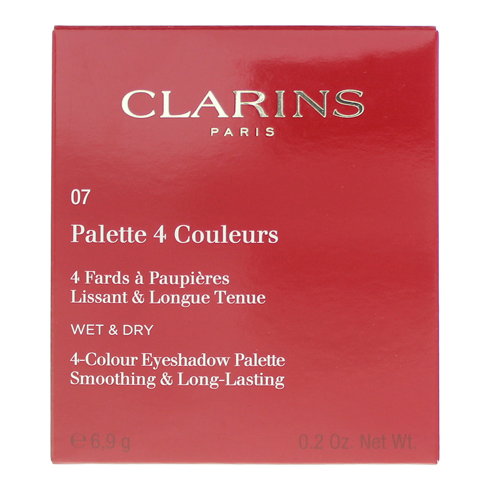 Clarins 4 Colour Wet & Dry  Eyeshadow Palette No.07 Lovely Rose 6.9g - Box