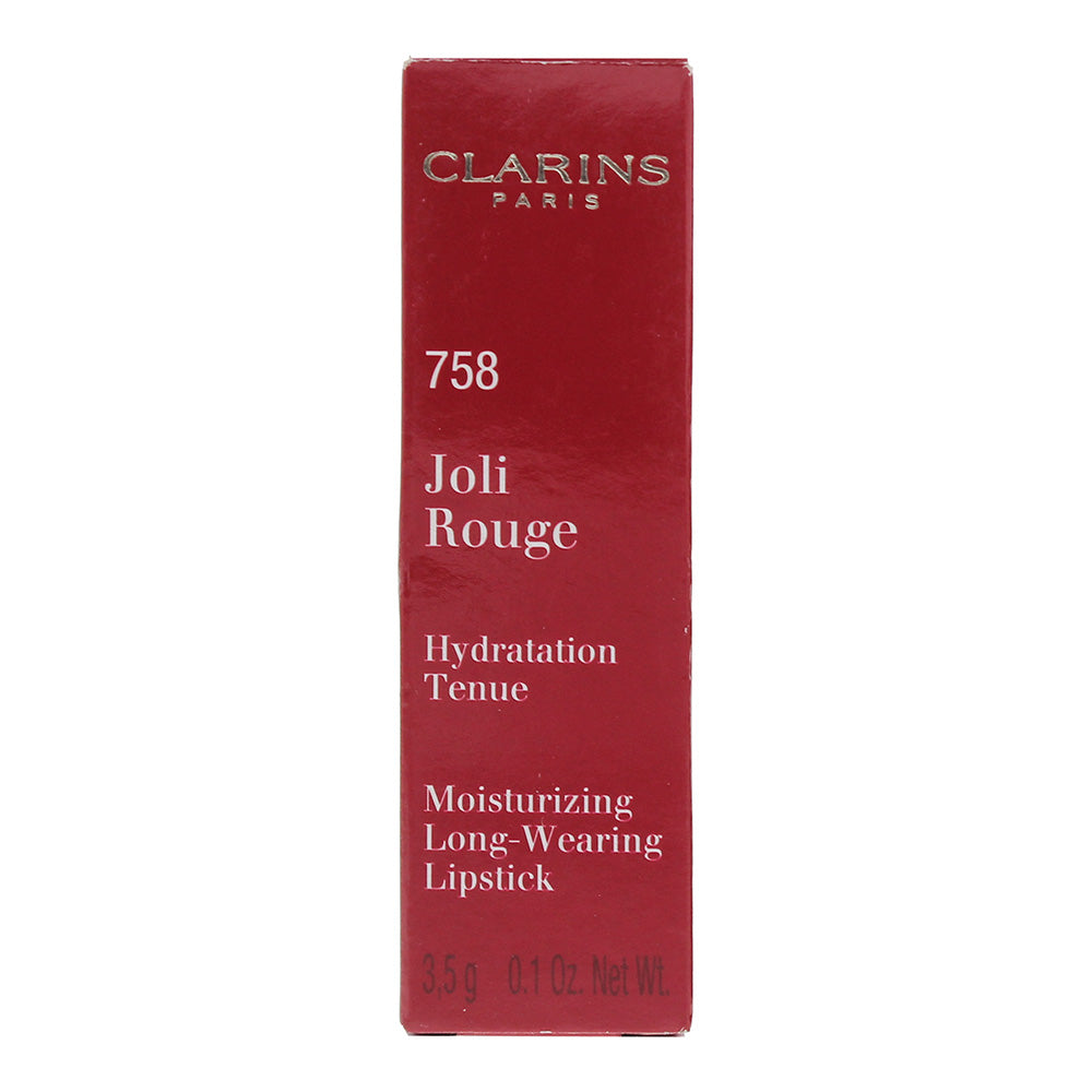 Clarins Joli Rouge Long-Wearing 758 Sandy Pink Lipstick 3.5g - Box