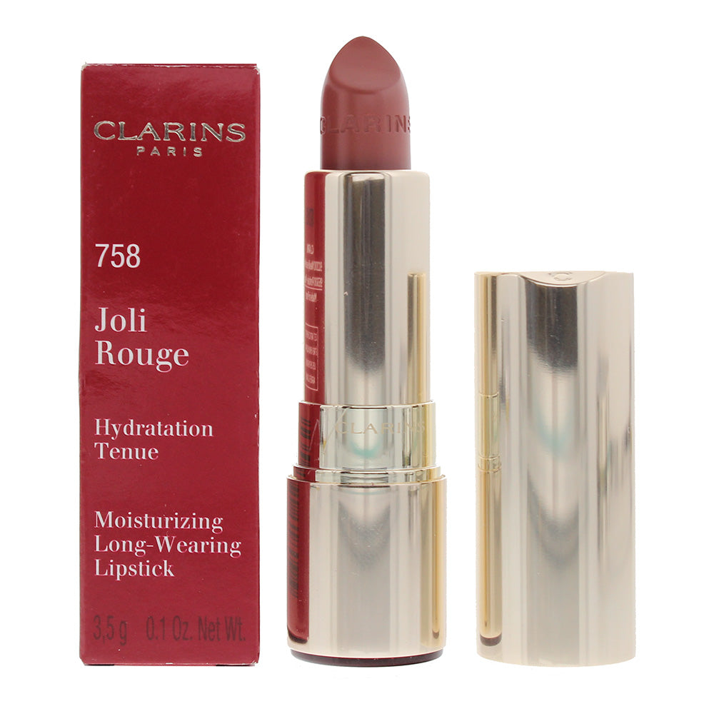 Clarins Joli Rouge Long-Wearing 758 Sandy Pink Lipstick 3.5g