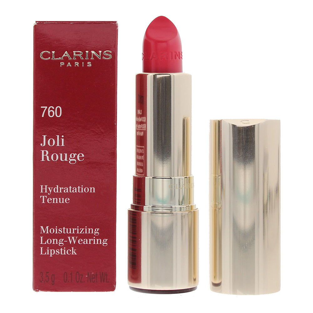 Clarins Joli Rouge Moisturizing Long-Wearing Lipstick 760 Pink Cranberry 3.5g