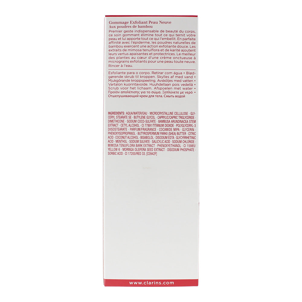Clarins For Smooth Skin With Bamboo Powders Exfoliating Body Scrub 100ml