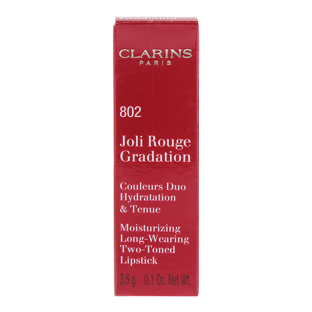 Clarins Joli Rouge Gradation 802 Red Lipstick 3.5g - Box