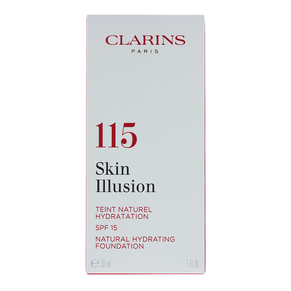 Clarins Skin Illusion Natural Hydrating Spf 15 No.115 Cognac Foundation 30ml  - Box