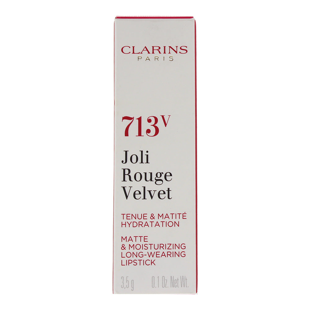 Clarins Joli Rouge Velvet 713V Hot Pink Lipstick 3.5g - Box