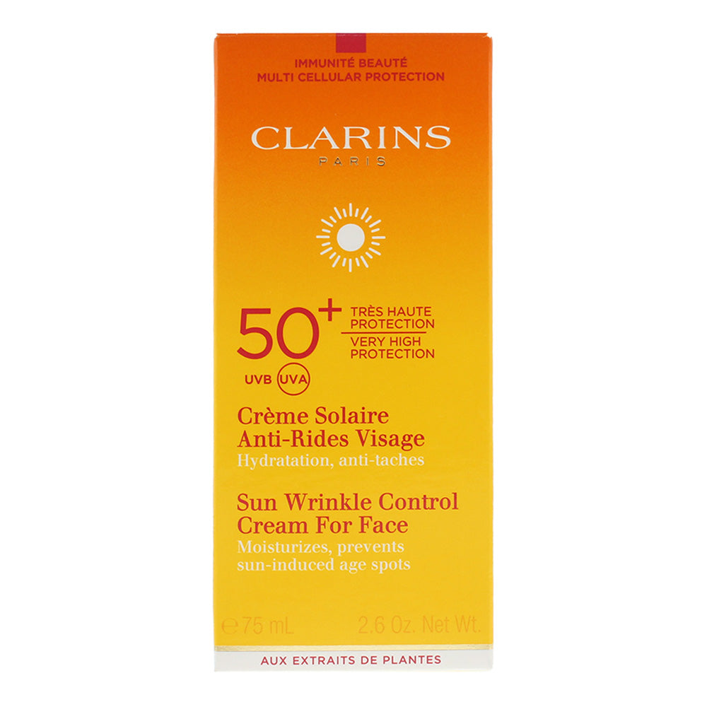 Clarins 50+ Sun Wrinkle Control Face Cream 75ml - Box