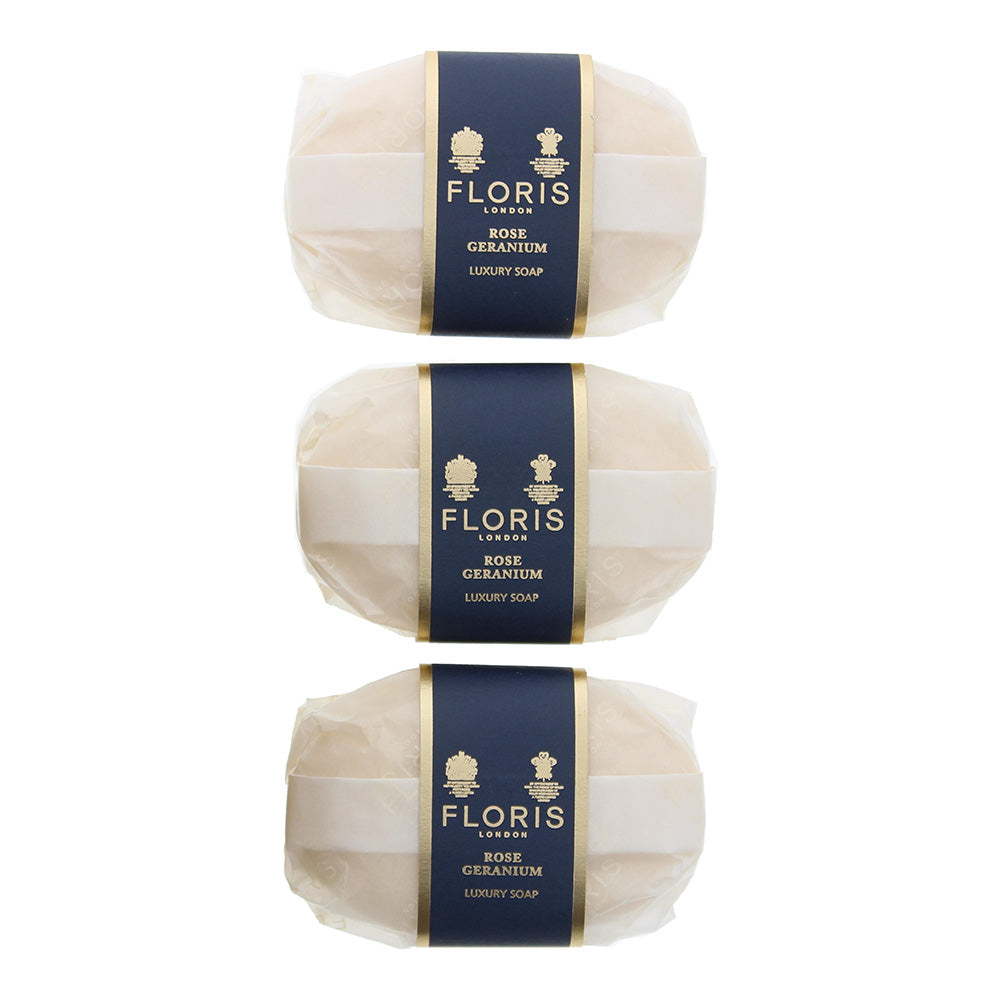 Floris Rose Geranium Luxury Soap 3 x 100g - Product