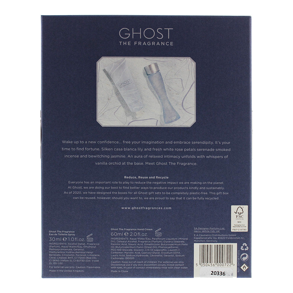 Ghost The Fragrance 2 Piece Gift Set: Eau De Toilette 30ml - Hand Cream 60ml