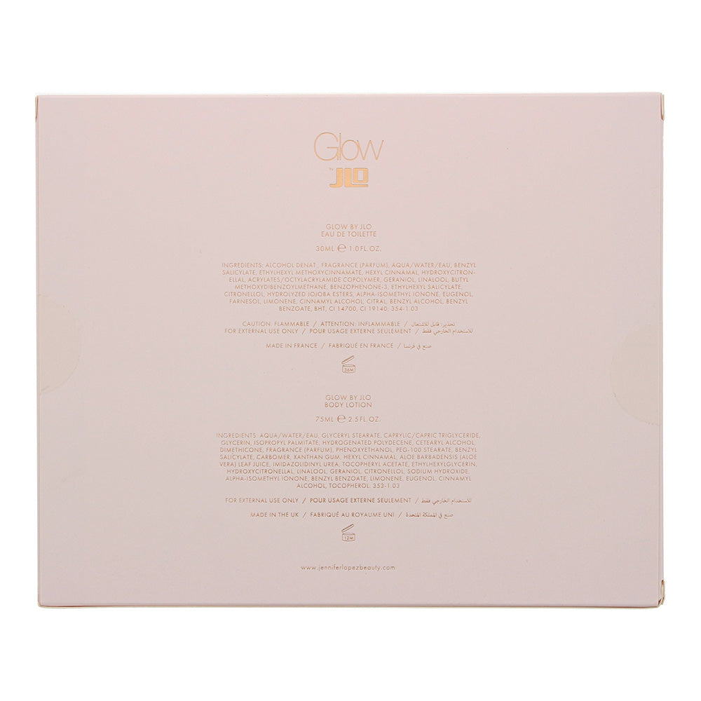 Jennifer Lopez Glow 2 Piece Gift Set: Eau De Toilette 30ml - Body Lotion 75ml