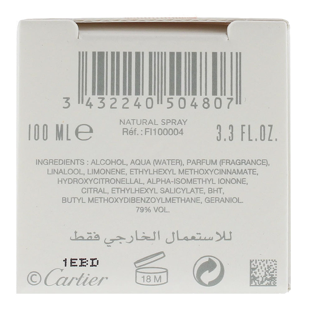 Cartier Rivieres Insouciance Eau De Toilette 100ml