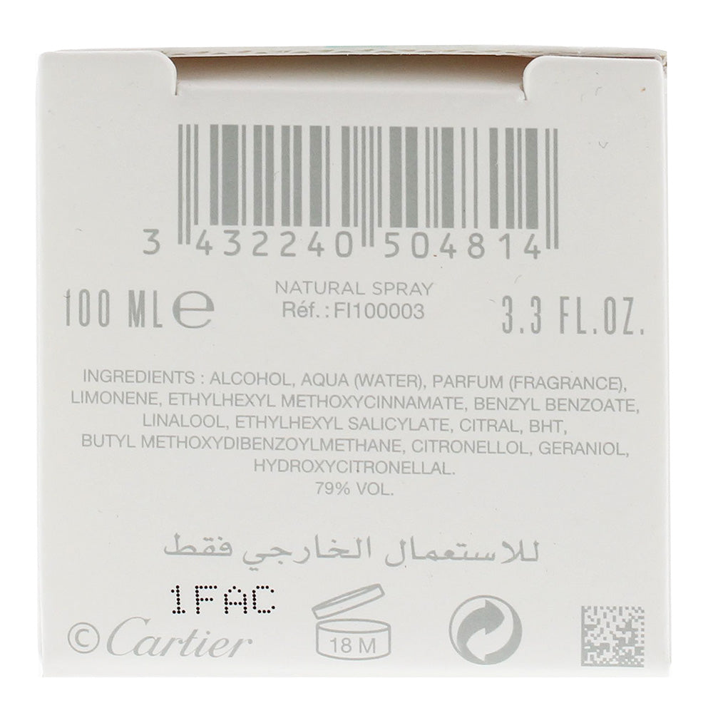 Cartier Rivieres Luxuriance Eau De Toilette 100ml