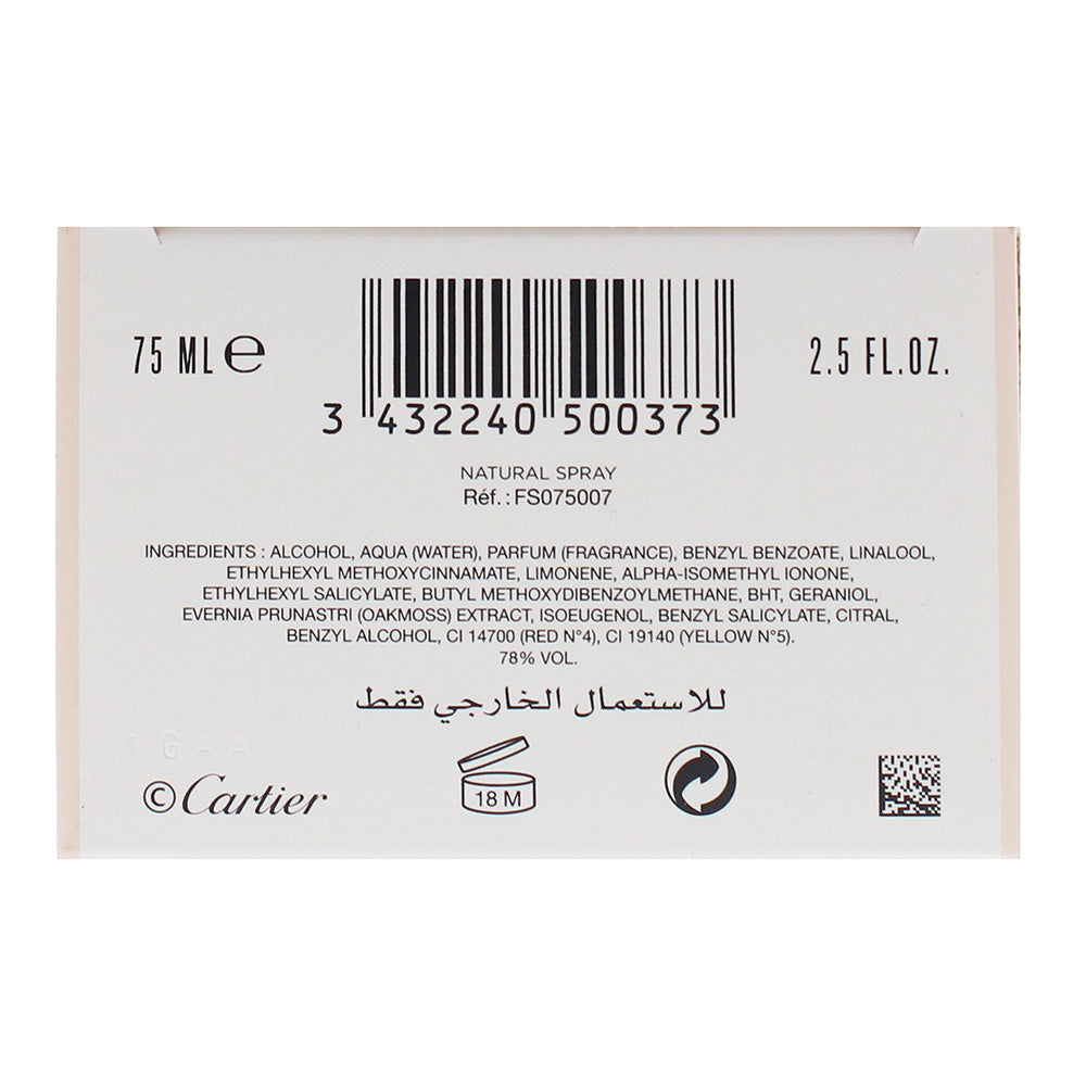 Cartier La Panthère Eau De Toilette 75ml