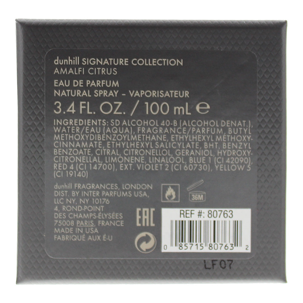 Dunhill Signature Collection Amalfi Citrus Eau De Parfum 100ml