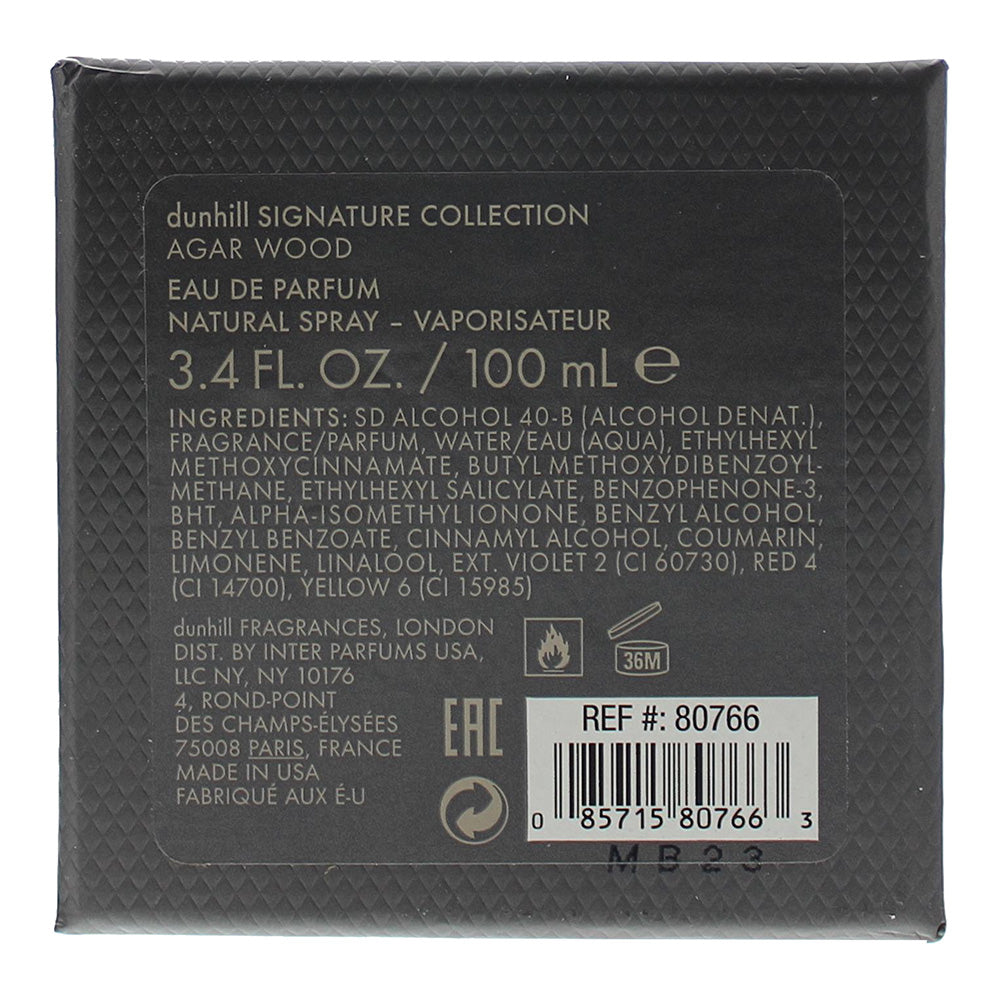 Dunhill Signature Collection Agar Wood Eau De Parfum 100ml