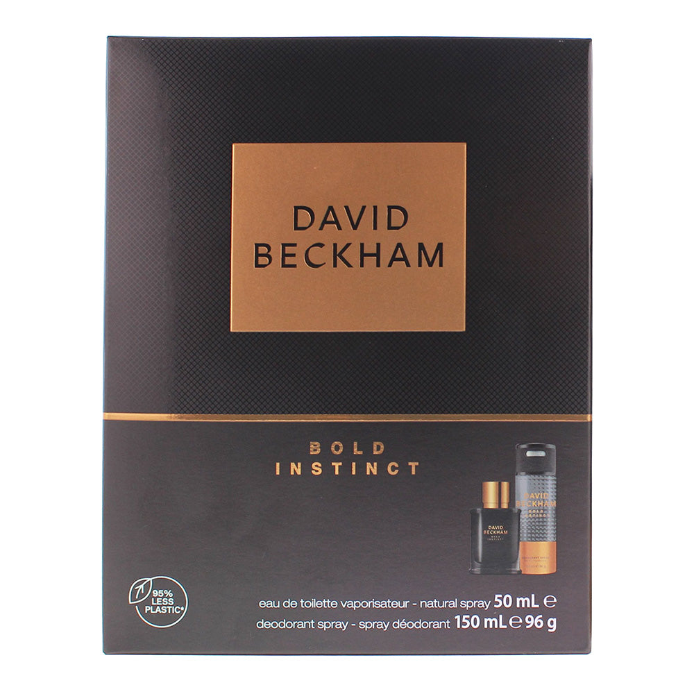 David Beckham Bold Instinct 2 Piece Gift Set: Eau de Toilette 50ml - Deodorant S - Box