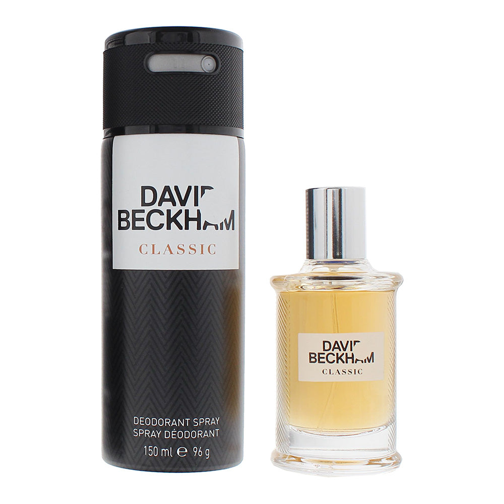 David Beckham Classic 2 Piece Gift Set: Eau de Toilette 40ml - Deodorant Spray 150ml - Product