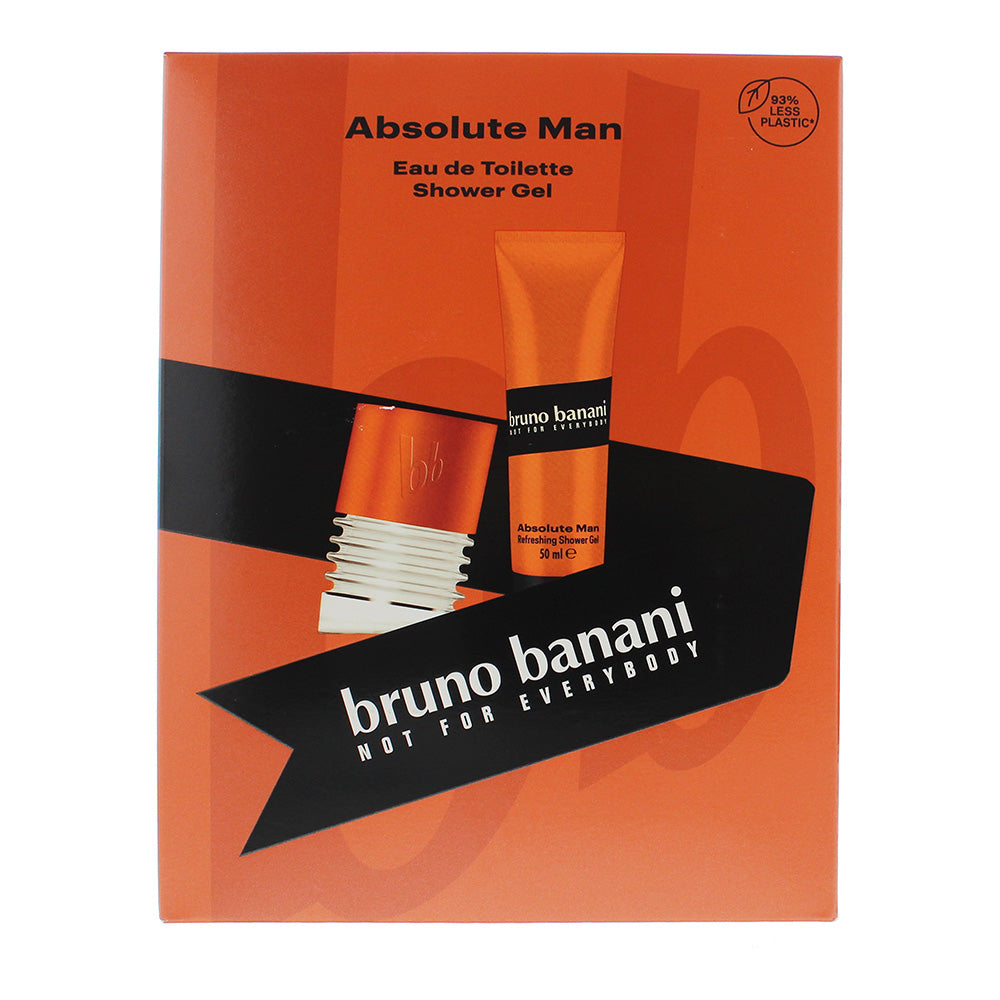 Bruno Banani Absolute Man 2 Piece Gift Set: Eau de Toilette 30ml - Shower Gel 50ml - Box