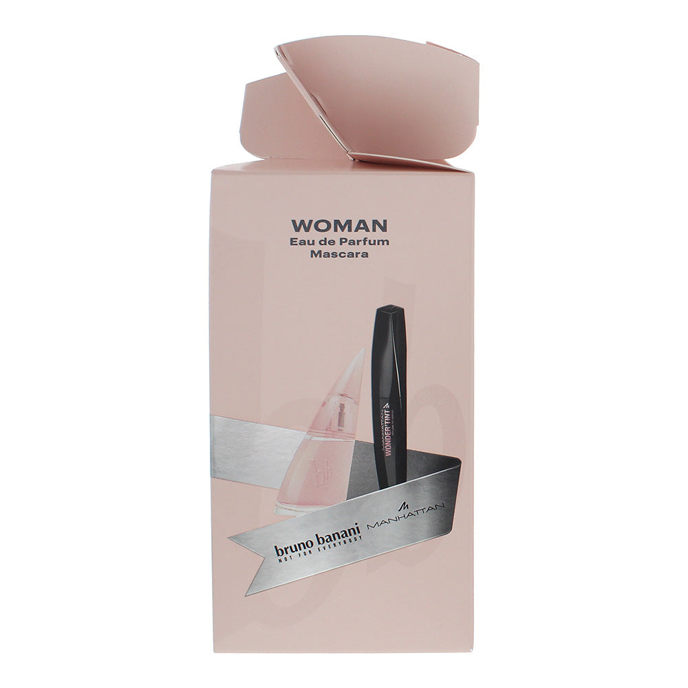 Bruno Banani 2 Piece Gift Set: Woman Eau de Parfum 30ml - Manhattan Wonder Tint Mascara 11ml Black - Box
