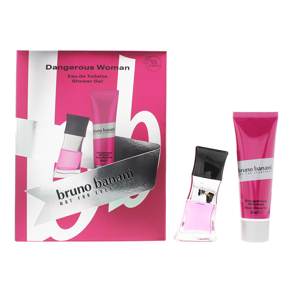 Bruno Banani Dangerous Woman 2 Piece Gift Set: Eau de Toilette 30ml - Shower Gel
