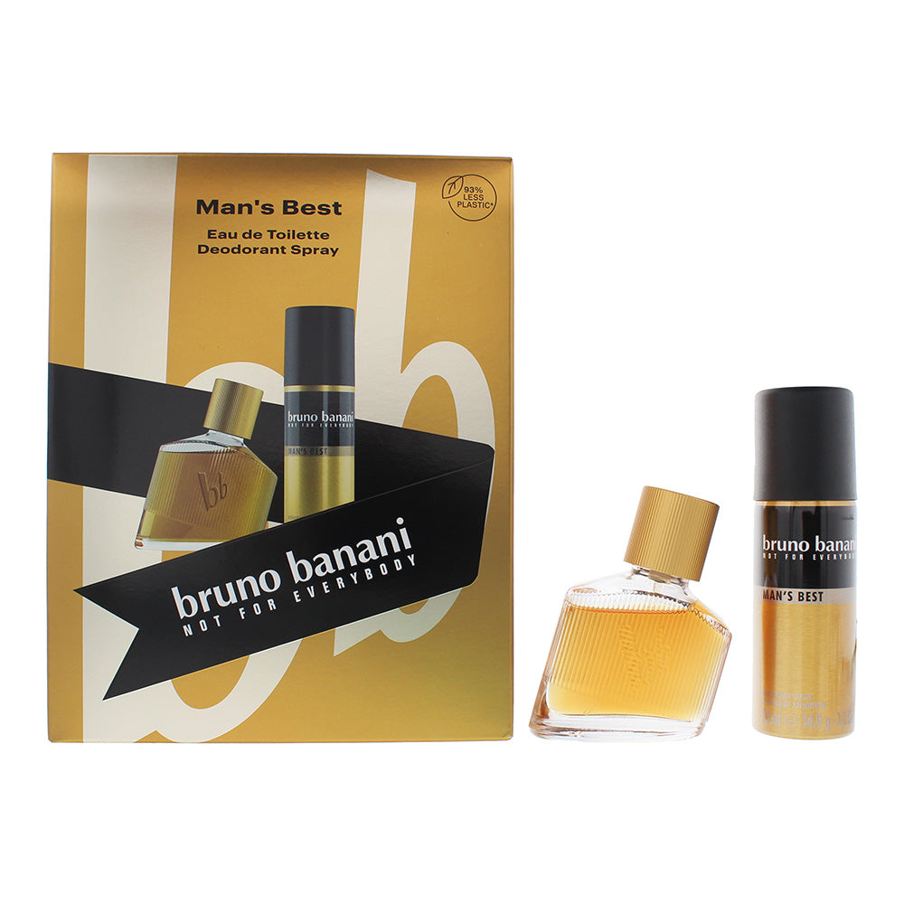 Bruno Banani Man's Best 2 Piece Gift Set: Eau de Toilette 30ml - Deodorant Spray 50ml