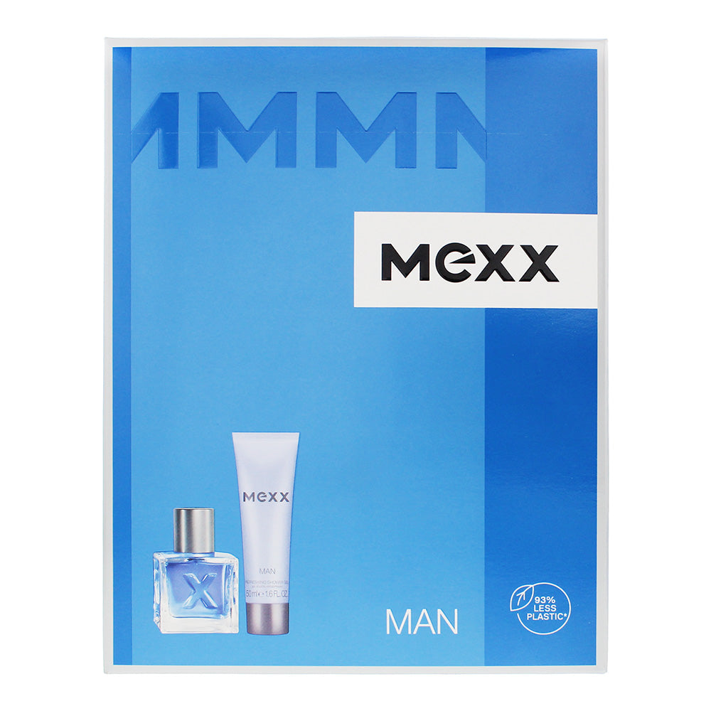 Mexx Man 2 Piece Gift Set: Eau de Toilette 30ml - Shower Gel 50ml - Box